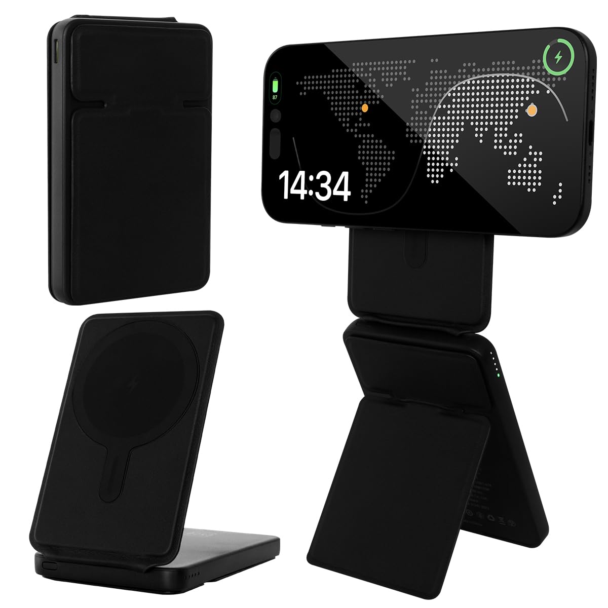 oasis モバイルバッテリー　MagSafe対応 5000mAh 楽天市場】MagSafe対応 モバイルバッテリー ワイヤレス充電器 iPhone